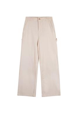 NoBell zomer broek meisjes - ivoor wit - cargo, twill - Suca