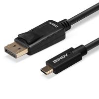Lindy 43307 video kabel adapter 10 m USB Type-C DisplayPort Zwart - thumbnail