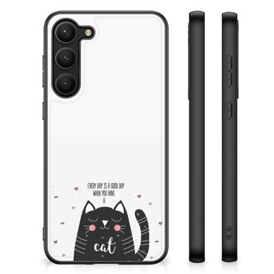 Samsung Galaxy S23 Plus Hoesje Cat Good Day Samsung Galaxy S23 Plus Hoesje Cat Good Day