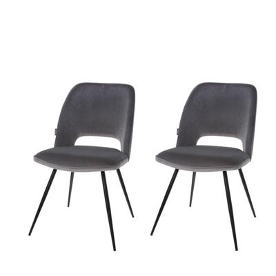 Riverdale Eetkamerstoel Elja grijs - set van 2 Riverdale Eetkamerstoel Elja grijs - set van 2