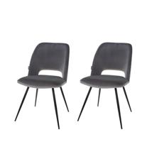 Riverdale Eetkamerstoel Elja grijs - set van 2 - thumbnail