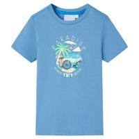 Kindershirt 92 middenblauw - thumbnail