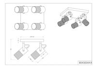 Trio Design opbouwspotTosh 4-lichts - 804300434 - thumbnail