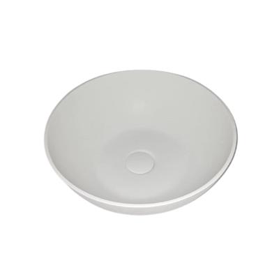 Opbouw Wastafel Sanimex Sardonyx Solid Surface Rond Wit Opbouw Wastafel Sanimex Sardonyx Solid Surface Rond Wit