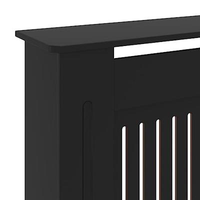 VidaXL Radiatorombouw 205 cm mdf zwart - thumbnail