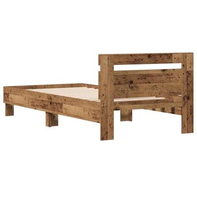 Bedframe met hoofdeinde Oudhout 203 x 95 x 70 cm Bewerkt hout