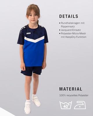 JAKO 6124K T-Shirt Iconic Kids - Royal/Marine - 164
