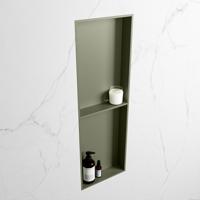 MONDIAZ EASY Nis 149,5x29,5cm in solid surface kleur Army | Army. 2 vakken geschikt voor in- of opbouw - thumbnail