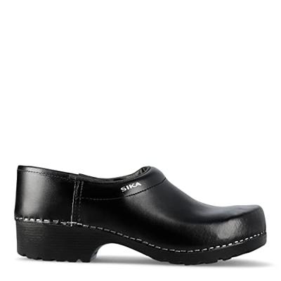 SIKA 124 Klomp Traditionel Dichte Hak PU Zwart - Maat 39 - 16.089.075.39