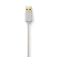 2-in-1-Kabelset voor Synchroniseren, Opladen en AV-Ondersteuning | Adapter Type C | Verguld 1,0 m USB A Male naar USB Micro-B Male-Kabel | Voor Aansluiting van Smartphone en Mobiele Apparaten - thumbnail