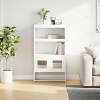 Hoge kast 68x39x123 cm staal wit - thumbnail