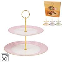 Harmony etagère 2-laags 24 cm 4 assorti | 8 stuks - thumbnail