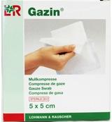 Lohmann & Rauscher Gazin Gaaskompres 5x5cm - thumbnail
