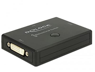 DeLOCK dvi 2 - 1 switch bidirectional 4k 30 hz dvi switch (zwart)