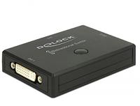 DeLOCK dvi 2 - 1 switch bidirectional 4k 30 hz dvi switch (zwart) - thumbnail