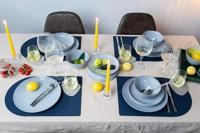 Jay Hill Placemats - Vegan leer - Grijs / Blauw - Bread - dubbelzijdig - 44 x 30 cm - 6 Stuks - thumbnail