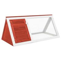 VidaXL Konijnenhok hout rood - thumbnail