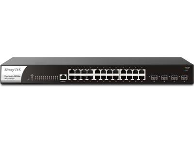 Draytek VigorSwitch G2280x Managed Gigabit Ethernet (10/100/1000) 1U Zwart, Staal Draytek VigorSwitch G2280x Managed Gigabit Ethernet (10/100/1000) 1U Zwart, Staal