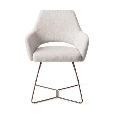 Jesper Home Eetkamerstoel 'Yanai' Beehive Rose Gold, kleur Pigeon