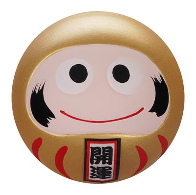 Goude Daruma Pop - Traditionele Japanse Geluksbrenger - 6 x 6 x 6 cm