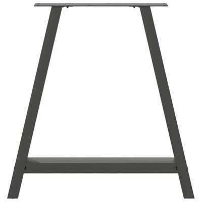 Eettafelpoten 2 st A-vormig 80x(72-73) cm staal antraciet