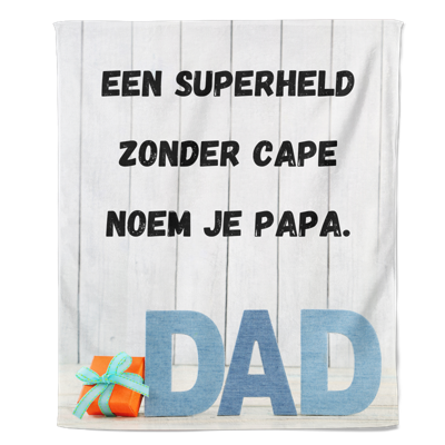 Fleecedeken Vaderdag - Superheld - Pillow Buddies