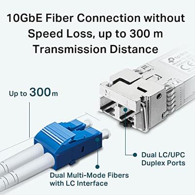 TP-Link 10GBase-SR SFP+ LC Transceiver, Compatible with switches with 10G SFP+ ports (TL-SM5110-SR)