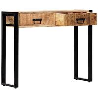 Wandtafel 90x30x75 cm massief mangohout - thumbnail
