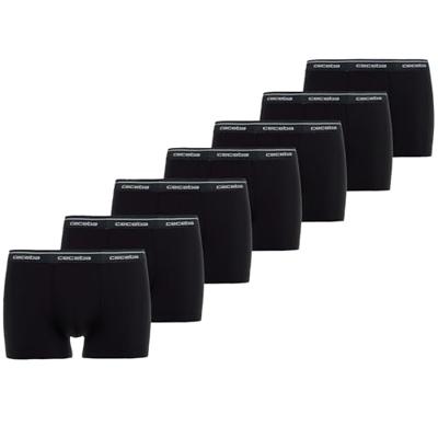 7-pak heren boxershorts Katoen - Lange pijp - Zwarte multipack heren onderbroeken