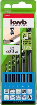 kwb 258806 HSS Metaal-spiraalboorset 6-delig 2 mm, 3 mm, 4 mm, 5 mm, 6 mm, 8 mm M2 DIN 338 Cilinderschacht 1 stuk(s) kwb 258806 HSS Metaal-spiraalboorset 6-delig 2 mm, 3 mm, 4 mm, 5 mm, 6 mm, 8 mm M2 DIN 338 Cilinderschacht 1 stuk(s)