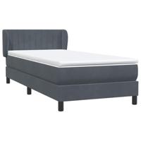 Boxspring met matras fluweel donkergrijs 100x210 cm - thumbnail