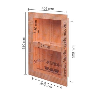 Schluter Kerdi-Board-N Inbouwnis met schap 30,5x50,8cm betegelbaar