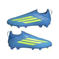 adidas F50 League Veterloze Gras / Kunstgras Voetbalschoenen (MG) Kids Blauw Neongeel - thumbnail