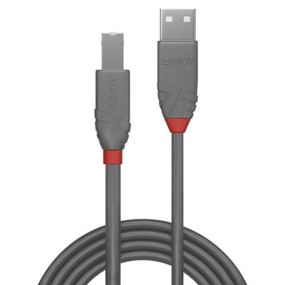 LINDY 36685 USB 2.0 Type A naar B Kabel - Anthra Line Grijs, 5m