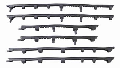 Edge Treeplankrubberset 6 delig vespa s / vespa lx zwart