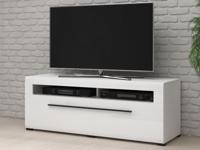 Tv-meubel TULIO 1 lade 140 cm wit/hoogglans wit - thumbnail