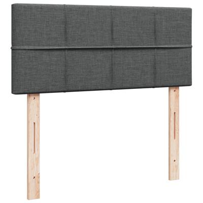 Boxspring met matras stof donkergrijs 120x200 cm - thumbnail