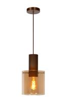 Lucide TOLEDO - Hanglamp - Ø 20 cm - 1xE27 - Amber - thumbnail