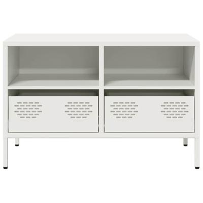 Tv-meubel 68x39x43,5 cm koudgewalst staal wit