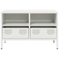 Tv-meubel 68x39x43,5 cm koudgewalst staal wit - thumbnail