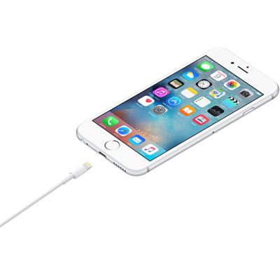 Kabel USB naar Lightning Apple MXLY2ZM/A Wit Zwart 1 m - thumbnail