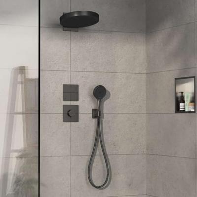 Hansgrohe ShowerSelect Comfort E thermostaat inbouw voor 1 functie en extra uitgang, Brushed Black Chrome