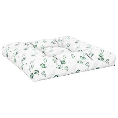 VidaXL Palletkussens 2 st stof bladpatroon