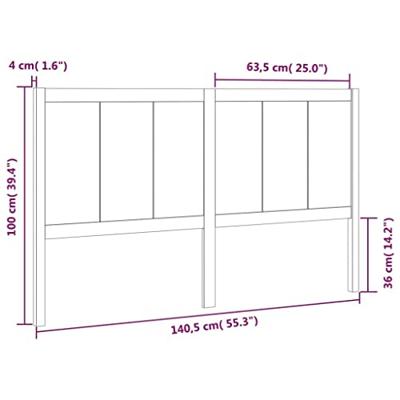 Hoofdbord 140,5x4x100 cm massief grenenhout Hoofdbord 140,5x4x100 cm massief grenenhout