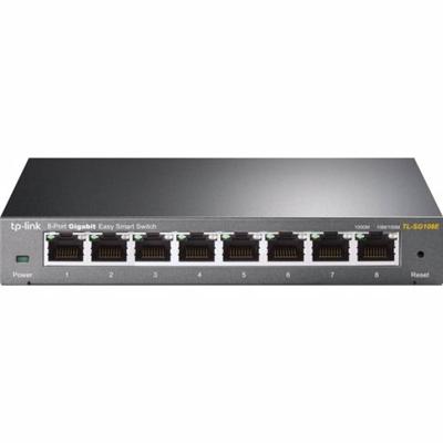 TP-Link TL-SG108E 8-Port Gigabit Easy Smart Switch Switch Zwart