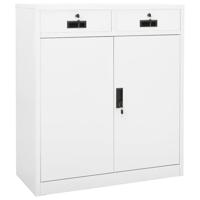 VidaXL Kantoorkast 90x40x102 cm staal wit - thumbnail