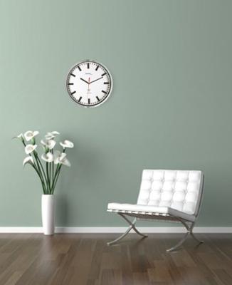 Techno Line WT8990 Wandklok Zendergestuurd 30 cm x 5 cm Zilver (metallic) Techno Line WT8990 Wandklok Zendergestuurd 30 cm x 5 cm Zilver (metallic)