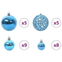 Kerstbal Set met 150 LED 61 pcs Blauw Kunststof - thumbnail