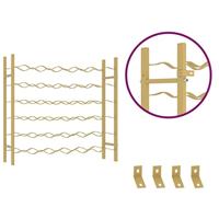 Wijnrek voor 36 flessen metaal goudkleurig - thumbnail