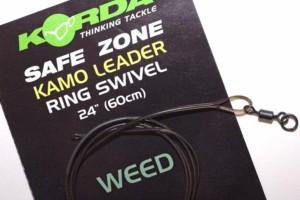 Korda Kamo Leaders 40lb, Maat 8 Ring Wartel 1m Weedy Green
